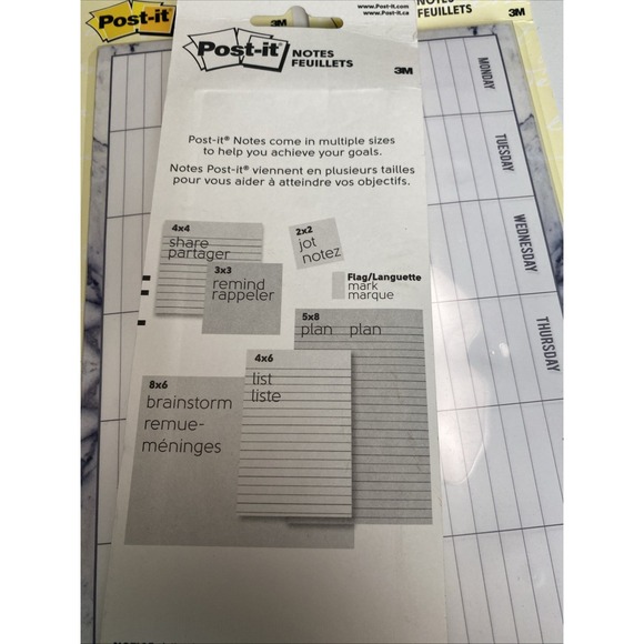 Post-it Notes Weekly Planner Tear Off Sticky Set Of 3 - Picture 6 of 7